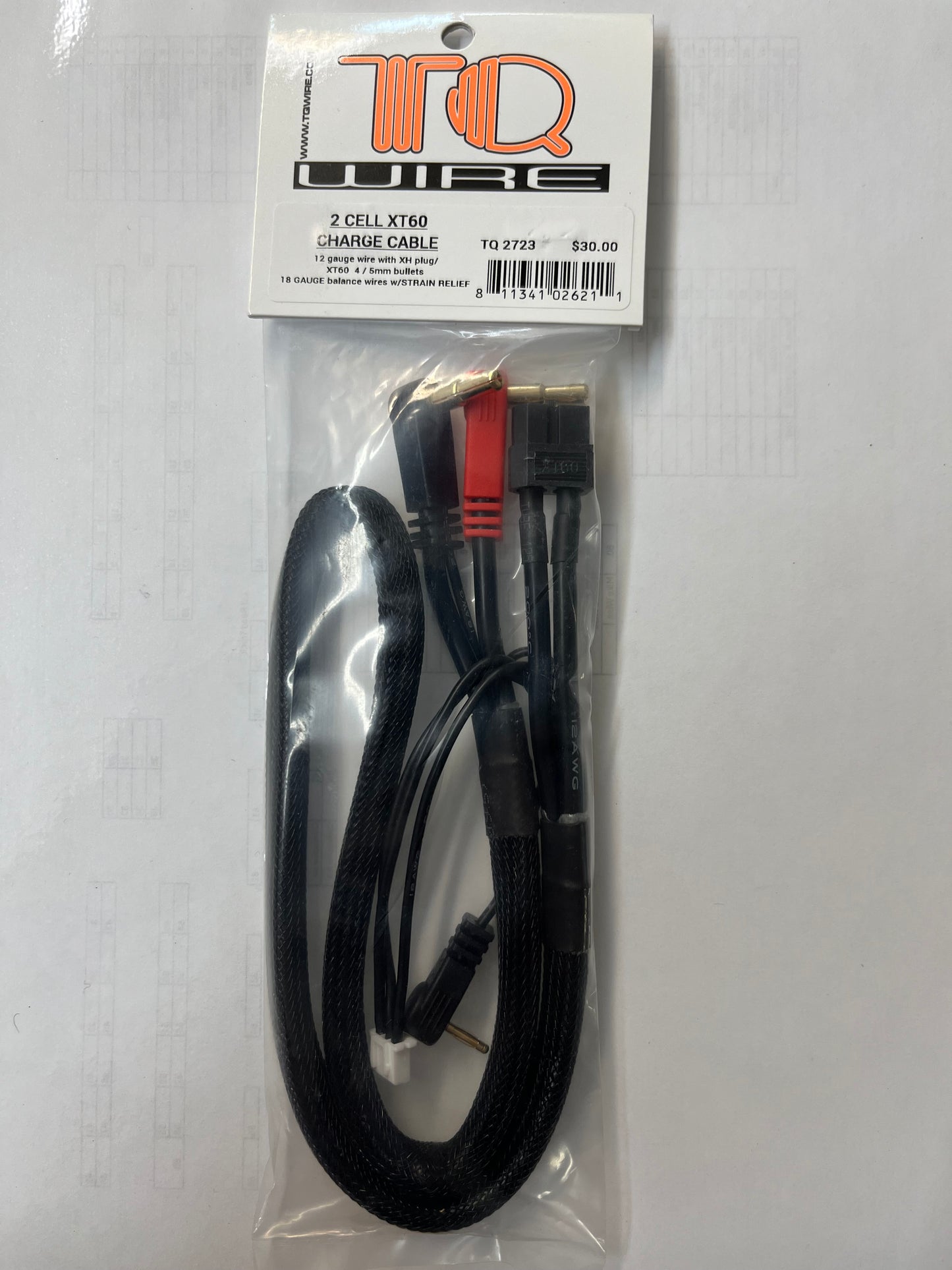 TQ Wire 2s XT60 charge lead